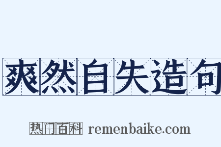 爽然自失造句是什么意思的图片